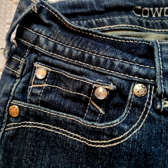 "Cowgirl Tuff Co." Ladies' Bootcut "Jazzy" Jeans (Size W:24 / L:33) - Picture 12 of 13